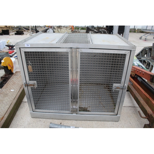 754 - ALLOY DOG CAGE  NO VAT