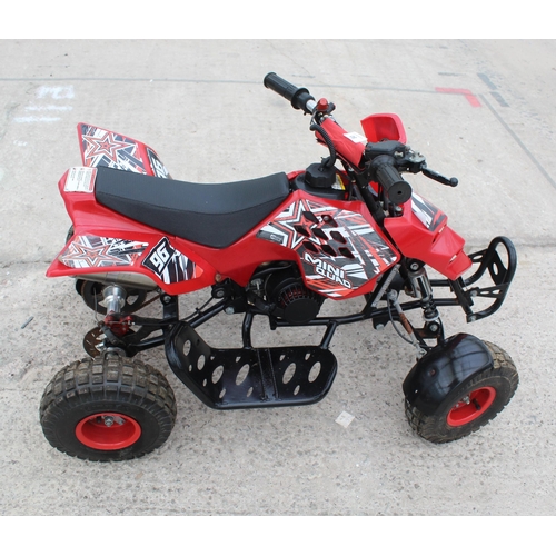 80 - CHILDS PETROL QUAD BIKE WITH KEY  PLUS VAT