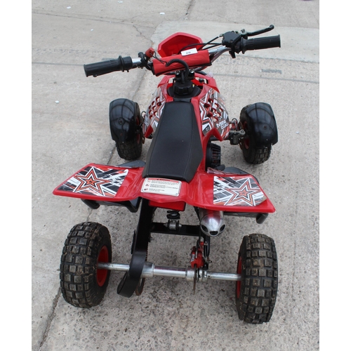 80 - CHILDS PETROL QUAD BIKE WITH KEY  PLUS VAT