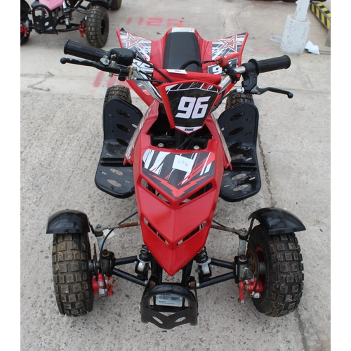 80 - CHILDS PETROL QUAD BIKE WITH KEY  PLUS VAT