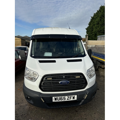 187 - FORD TRANSIT WHITE WU652FW DIESEL MANUAL 216000 MILES FIRST REG 2016 MOT JAN 25 + VAT