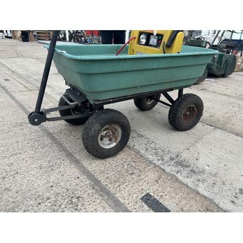 391 - A 4 WHEEL BARROW & A 12V JUMP START NO VAT