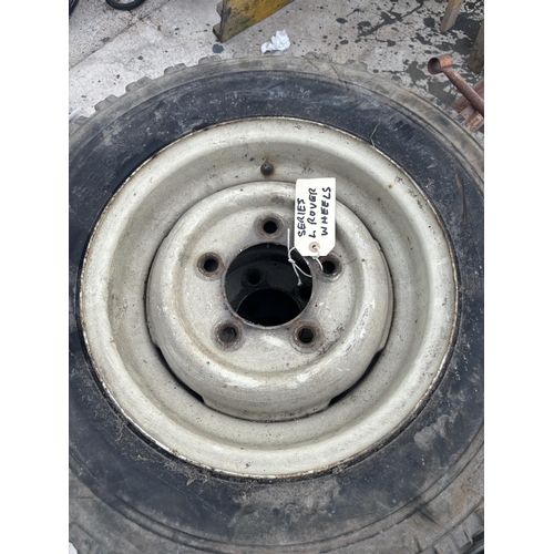 399 - FOUR SERIES LANDROVER WHEELS AND TYRES  NO VAT