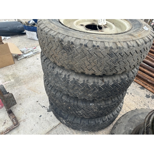 399 - FOUR SERIES LANDROVER WHEELS AND TYRES  NO VAT