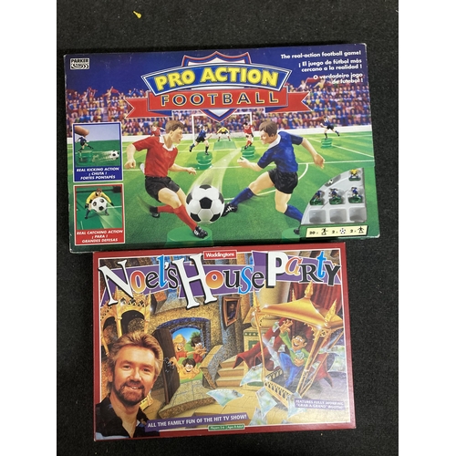 479 - FIVE BOXED GAMES TO INCLUDE PRO ACTION FOOTBALL, MATCHBOX SMASH 'N' CRASH, QUESTION OF SPORT, ETC