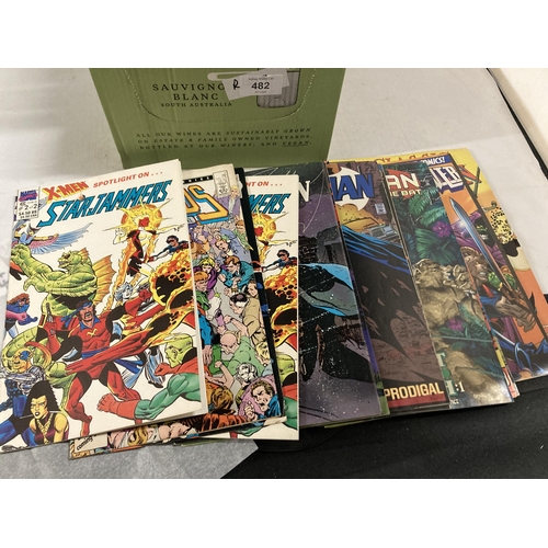 482 - APPROX 59 DC AND MARVEL COMICS TO INCLUDE BATMAN, THE AVENGERS, GREEN LANTERN, ETC