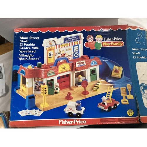 487 - A LARGE FISHER-PRICE MAIN STREET TOY PLUS A 'TOUCH AND TELL' TALKING ELECTRONIC LEARNING AID FOR PRE... 