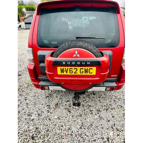 164 - MITSUBISHI SHOGUN  SG3 ESTATE REG; WV62 GWC MOT AUG 2025  147537 MILES  TWO KEYS AUTOMATIC GEARBOX D... 