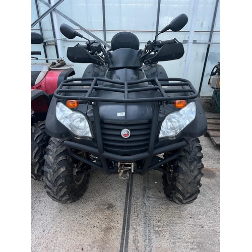 118 - CF MOTO CF625 QUAD BIKE QUADZILLA RS6 MX10JSY FIRST REG 23/4/10 STARTS, RUNS AND DRIVES, V5  + VAT