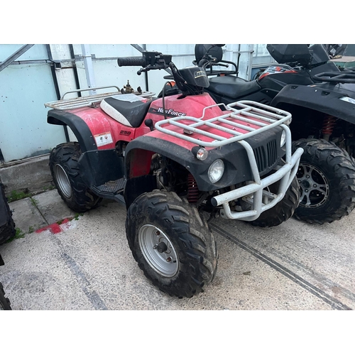 119 - NEW FORCE QUAD RUNS GOOD TYRES BUT SOLD FOR SPARES AND REPAIRS + VAT