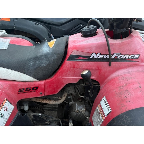 119 - NEW FORCE QUAD RUNS GOOD TYRES BUT SOLD FOR SPARES AND REPAIRS + VAT