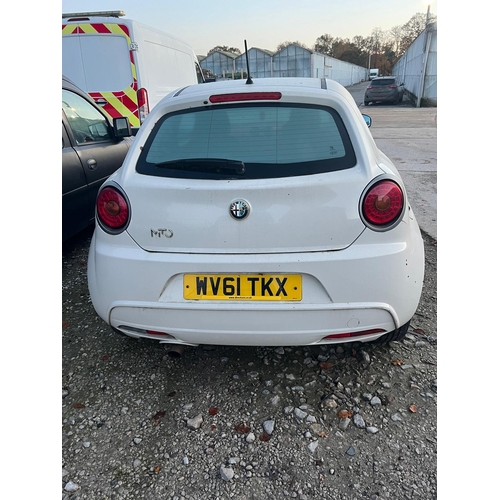 167 - AN ALFA ROMEO MITO 1.3L HATCHBACK, MOT VALID UNTIL 11th JUNE 2025, REGISTRATION NO. WV61TKX WITH 610... 