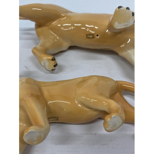 823 - A LARGE BESWICK LIONESS AND CUB