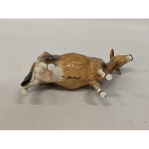 824 - A JOHN BESWICK JERSEY COW FIGURE WITH A GLOSS FINISH