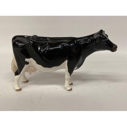 825 - A JOHN BESWICK HOLSTEIN COW WITH A GLOSS FINISH