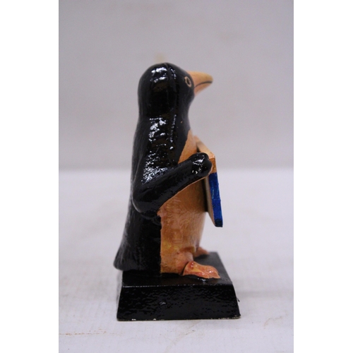 169 - A CAST GUINNESS PENGUIN, HEIGHT 12CM