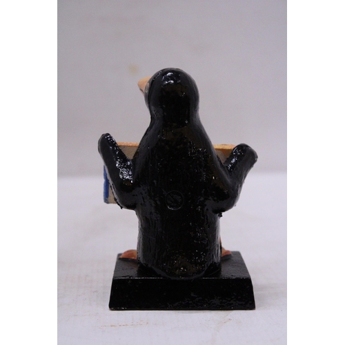 169 - A CAST GUINNESS PENGUIN, HEIGHT 12CM