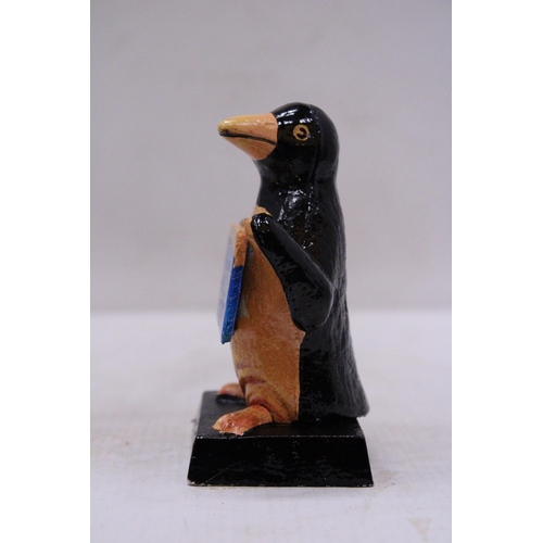 169 - A CAST GUINNESS PENGUIN, HEIGHT 12CM