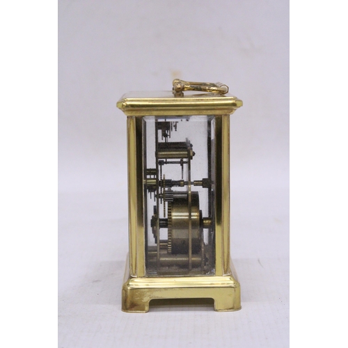 170 - A BAYARD 8 DAY CARRIAGE CLOCK IN GOOD WORKING ORDER BUT NO WARRANTY GIVEN