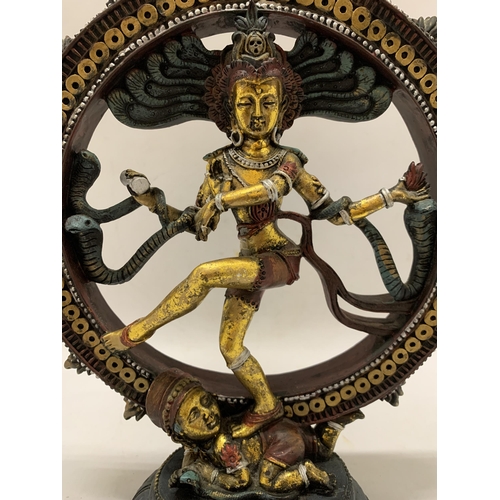 197 - A DANCING SHIVA NATARAJA STATUE - 31 CM (H)