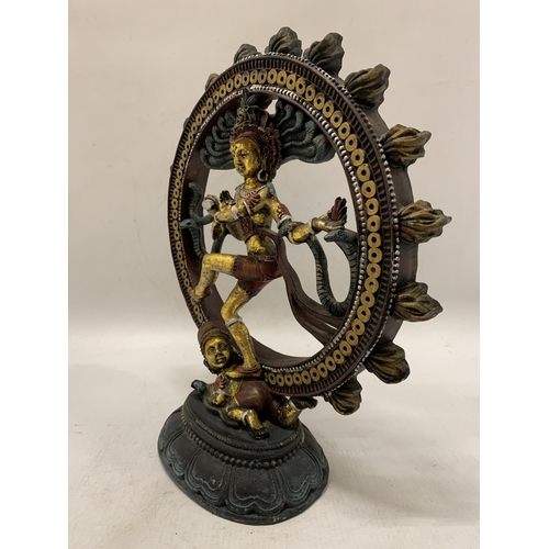 197 - A DANCING SHIVA NATARAJA STATUE - 31 CM (H)