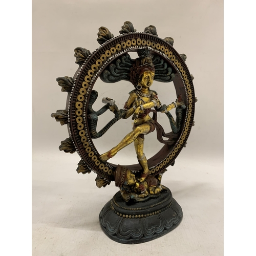 197 - A DANCING SHIVA NATARAJA STATUE - 31 CM (H)