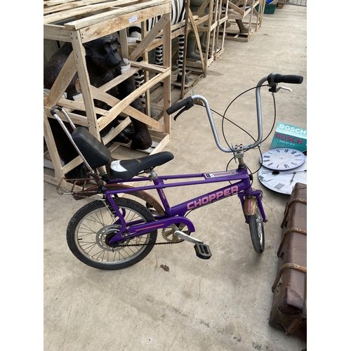 1506 - A PURPLE MKIII RALEIGH CHOPPER BIKE