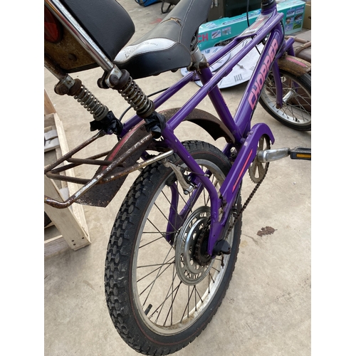 1506 - A PURPLE MKIII RALEIGH CHOPPER BIKE