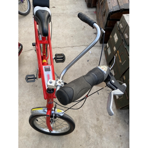 1507 - A RED MKIII RALEIGH CHOPPER BIKE