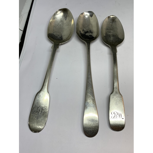 16 - SIX VARIOUS HALLMARKED SILVER TEASPOONS GROSS WEIGHT 77.1 GRAMS