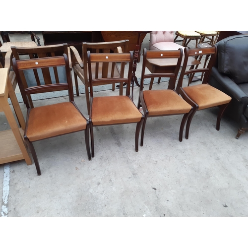 2541 - A SET OF FOUR REGENCY STYLE DINING CHAIRS