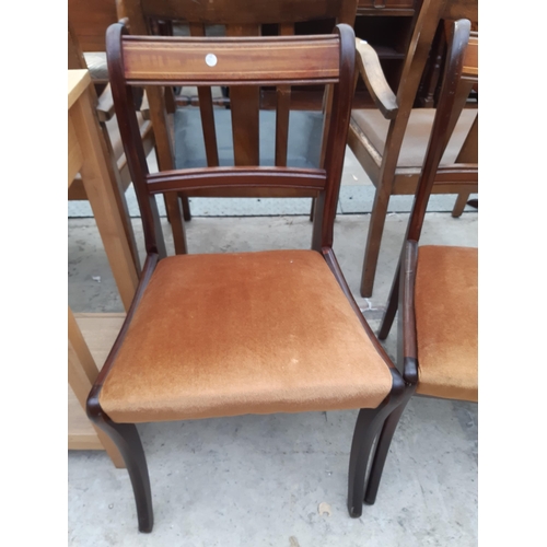 2541 - A SET OF FOUR REGENCY STYLE DINING CHAIRS