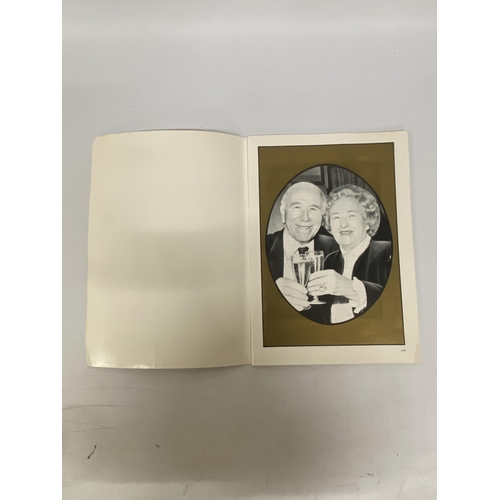 110 - A SIGNED GOLDEN WEDDING ANNIVERSAY BOOKLET FOR SIR MATT BUSBY AND LADY JEAN BUSBY 1931 - 1981 FROM T... 