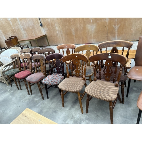 2974 - TWELVE VICTORIAN STYLE PUB CHAIRS