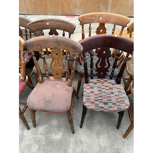 2974 - TWELVE VICTORIAN STYLE PUB CHAIRS