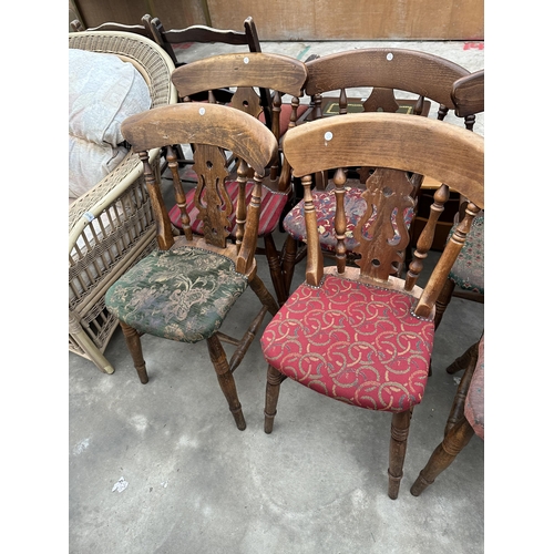 2974 - TWELVE VICTORIAN STYLE PUB CHAIRS