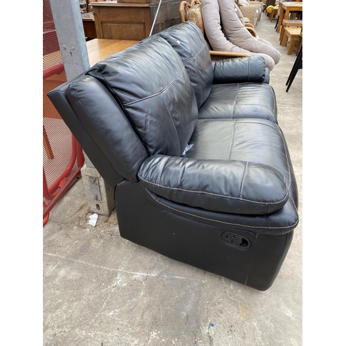 2770 - A LEATHER TWO DIVISION ELECTRIC RECLINER SETTEE