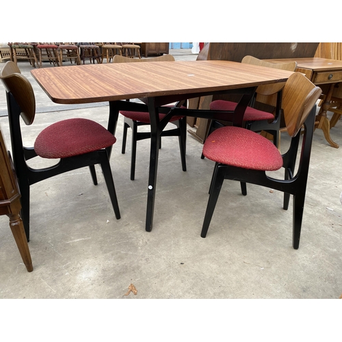 2774 - A G PLAN E GOMME TOLA AND BLACK DROP LEAF DINING TABLE, 54