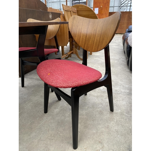 2774 - A G PLAN E GOMME TOLA AND BLACK DROP LEAF DINING TABLE, 54