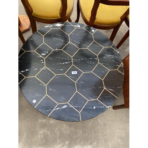 2798 - A MARBLE TOP TABLE, 32