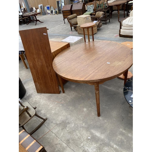 2799 - A RETRO TEAK EXTENDING DINING TABLE, 49