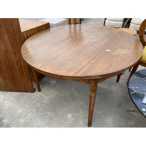 2799 - A RETRO TEAK EXTENDING DINING TABLE, 49