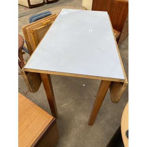 2802 - A FORMICA TOP DROP LEAF KITCHEN TABLE