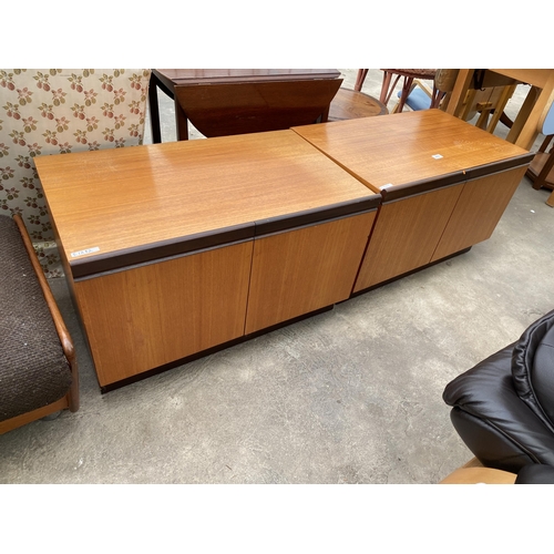 2803 - TWO G PLAN RETRO TEAK LOW TWO DOOR CUPBOARDS, 30