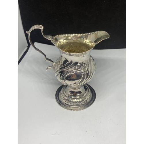 2 - A HALLMARKED LONDON 1778 SILVER GEORGE III CREAM JUG GROSS WEIGHT 77.8 GRAMS