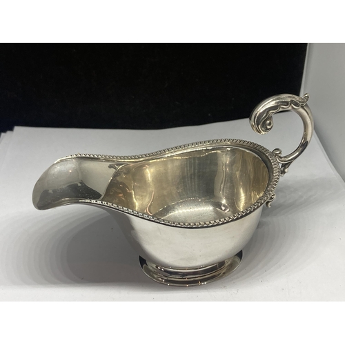 3 - A HALLMARKED BIRMINGHAM SILVER SAUCE BOAT GROSS WEIGHT 68.9 GRAMS