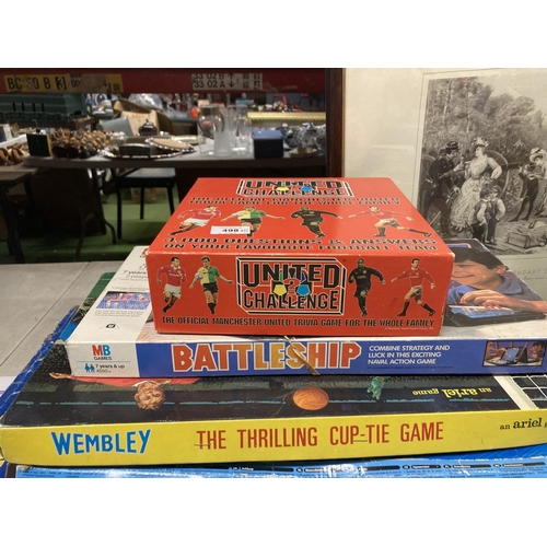 498 - A QUANTITY OF GAMES TO INCLUDE UNITED CHALLENGE, AURORA WORLD CHAMPIONSHIP MOTOR RACING, WEMBLEY CUP... 