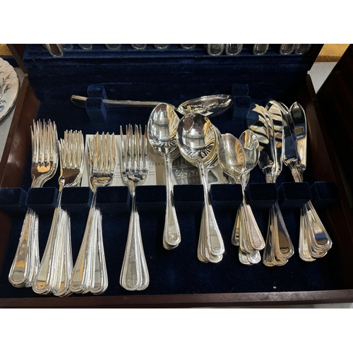 58 - A VINERS FIFTY EIGHT PIECE CANTEEN OF CUTLERY WITH EXTRA ITEMS