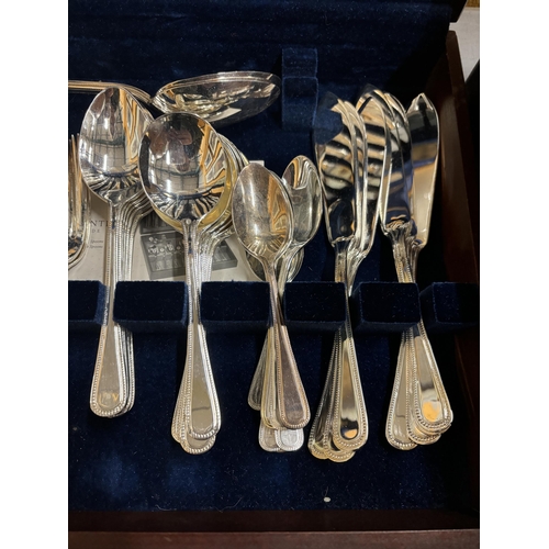 58 - A VINERS FIFTY EIGHT PIECE CANTEEN OF CUTLERY WITH EXTRA ITEMS