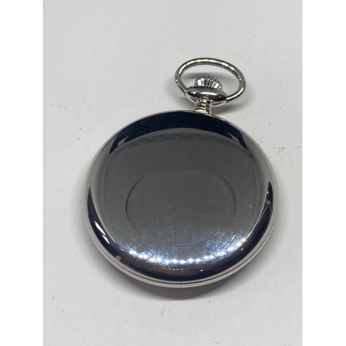 644 - A JEAN PIERRE 17 JEWELS INCBLOC POCKET WATCH WITH POUCH IN A PRESENTATION BOX SEEN WORKING BUT NO WA... 